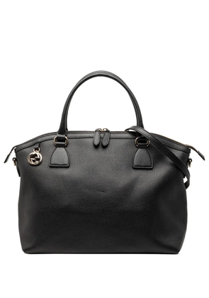 Gucci Pre-Owned 2016-2025 Large Dollar Calfskin GG Charm Dome satchel - Black