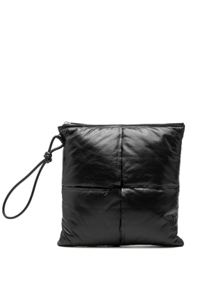 Bottega Veneta Pre-Owned 2012-2025 Leather Intrecciato Padded Square Pouch clutch bag - Black