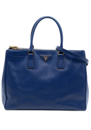 Prada Pre-Owned 2010-2026 Large Saffiano Lux Galleria Double Zip Tote satchel - Blue