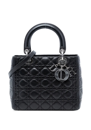 Christian Dior Pre-Owned 2007 Medium Lambskin Cannage Lady Dior satchel - Black
