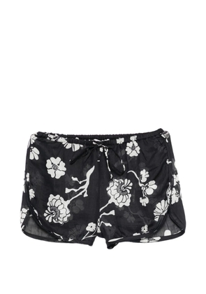 Dorothee Schumacher Floral Daydream drawstring shorts - Blue