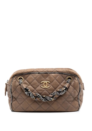 CHANEL Pre-Owned 2010-2011 CC Quilted Iridescent Calfskin Tweed Bowler Bag shoulder bag - Brown