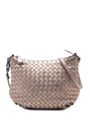 Bottega Veneta Pre-Owned 2010-2026 Metallic Nappa Intrecciato crossbody bag - Brown