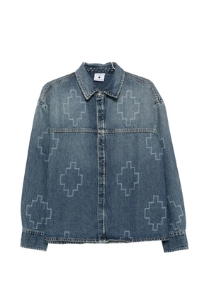 COUNTY OF MILAN graphic-pattern shirt - Blue