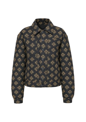 Antik Batik quilted floral jacket - Black