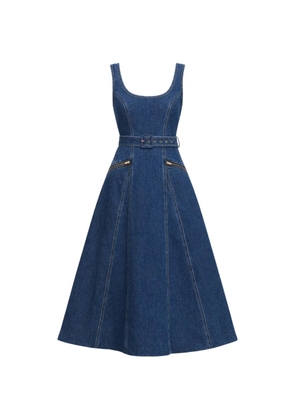 Self-Portrait denim mini dress - Blue