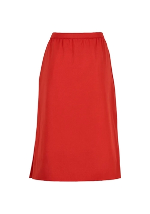 Valentino Pre-Owned side-split midi pencil skirt - Red