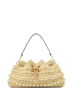 Jimmy Choo beaded embellishment bucket bag - Neutrals