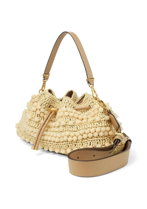Jimmy Choo medium Cinch beaded embellishment bucket bag - Neutrals