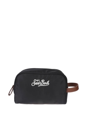 MC2 Saint Barth logo print wash bag - Black