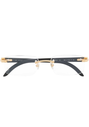 Cartier Eyewear rectangle-frame clear glasses - Black