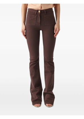 Elisabetta Franchi brown flared trousers