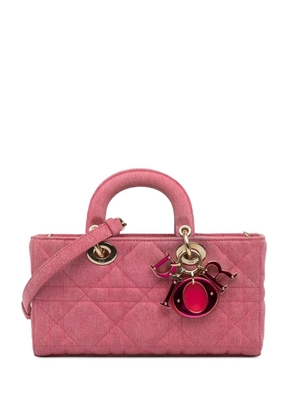 Christian Dior Pre-Owned 2022 Medium Denim Macrocannage Lady D Joy satchel - Pink
