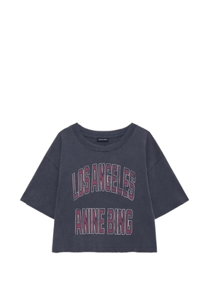 ANINE BING cropped graphic T-shirt - Grey