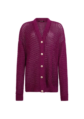 Roberto Cavalli V-neck lurex cardigan - Pink