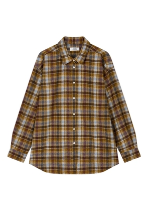TOMBOY checkered wool shirt - Brown