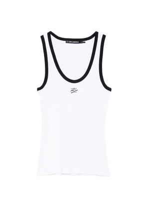 Karl Lagerfeld Autograph Logo tank top - White