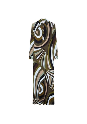 PUCCI Iride-print chemisier dress - Green
