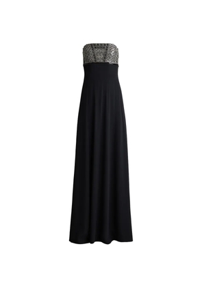 St. John beaded strapless gown maxi dress - Black