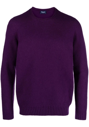 Drumohr crew-neck lambswool jumper - Purple