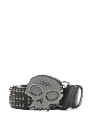 Pleasures studded skull buckle belt - Black