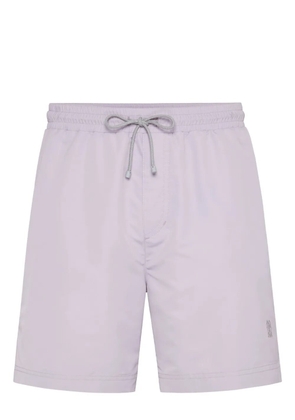 Brunello Cucinelli logo-embroidered swim shorts - Purple