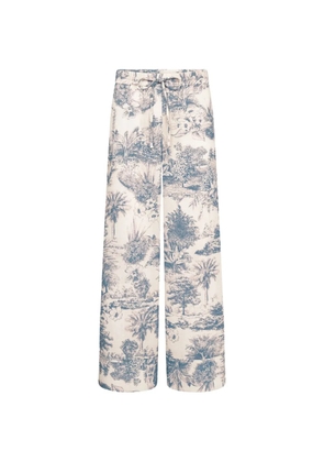 Seductive Violetta printed palazzo pants - White