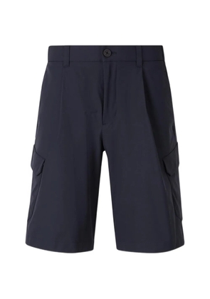 Herno pleat-detail cargo shorts - Blue