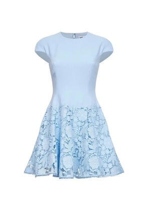 Self-Portrait macramé lace mini dress - Blue