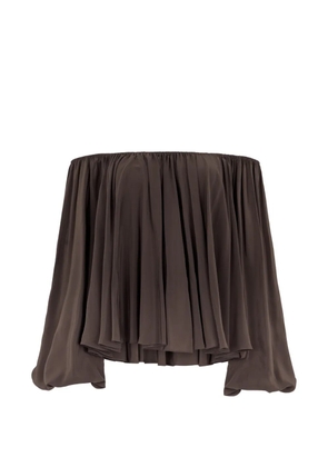 7 For All Mankind elasticated off-shoulder top - Brown