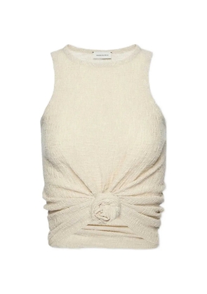 Magda Butrym crepe knotted tank top - Neutrals