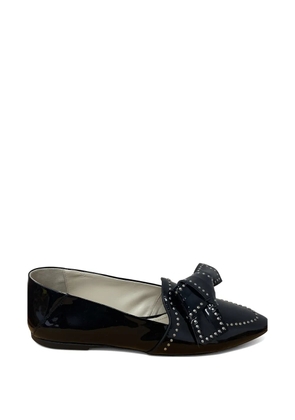 Tod's bow studded loafers - Black