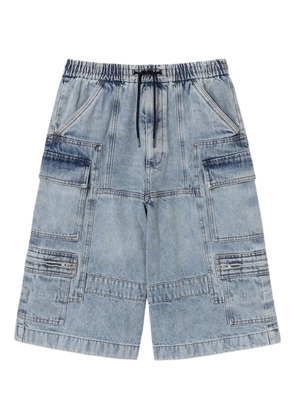 Juun.J drawstring denim cargo shorts - Blue