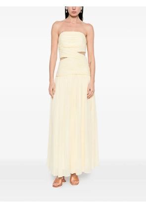 Self-Portrait strapless maxi dress - Yellow