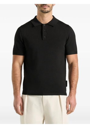 Manière De Voir Bryn ribbed polo shirt - Black