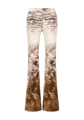 Roberto Cavalli Appaloosa-print jeans - Brown