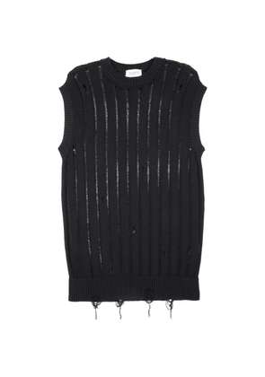 Laneus ripped knitted vest - Black