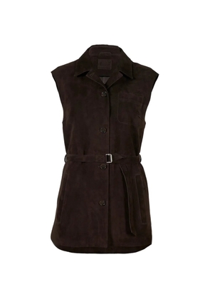Desa 1972 belted sleeveless jacket - Brown