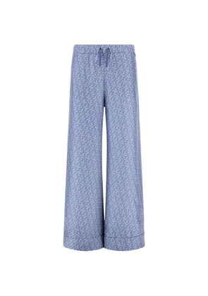 Herno drawstring patterned trousers - Blue