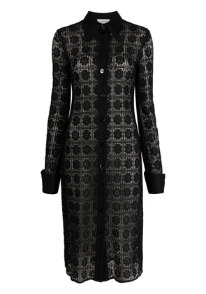 Sportmax floral-lace midi dress - Black
