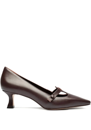 Sarah Chofakian button-detail pointed pumps - Red