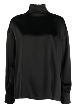 Fabiana Filippi high-neck satin blouse - Black