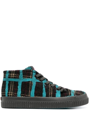 Camper Peu checked high-top sneakers - Black