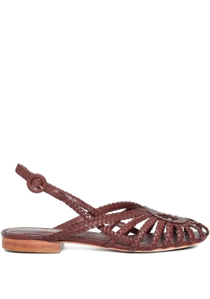Sarah Chofakian braided nudo slides - Brown