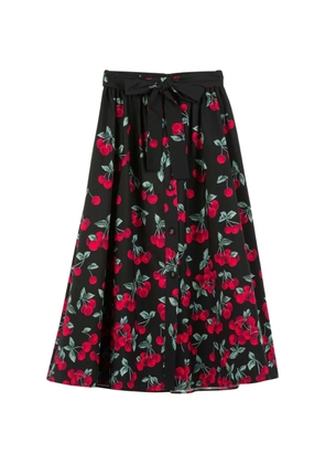 TWINSET cherry-print skirt - Black