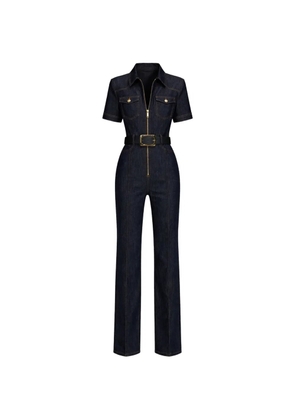 Self-Portrait belted jumpsuit - Blue