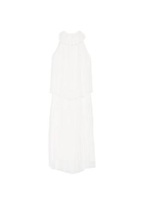 Fabiana Filippi pleated layered maxi dress - White