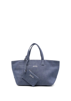 A.P.C. small Drummer tote bag - Blue