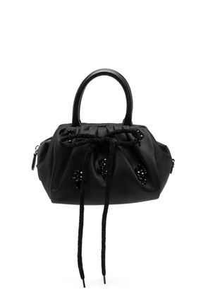 Simone Rocha floral-appliqué tote bag - Black