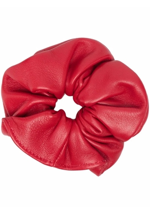 Manokhi ruched leather scrunchie - Red